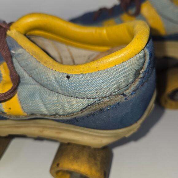 Vintage Nash Cruisers Roller Skates Youth Size 13-1 Blue Yellow Complete - Picture 7 of 16